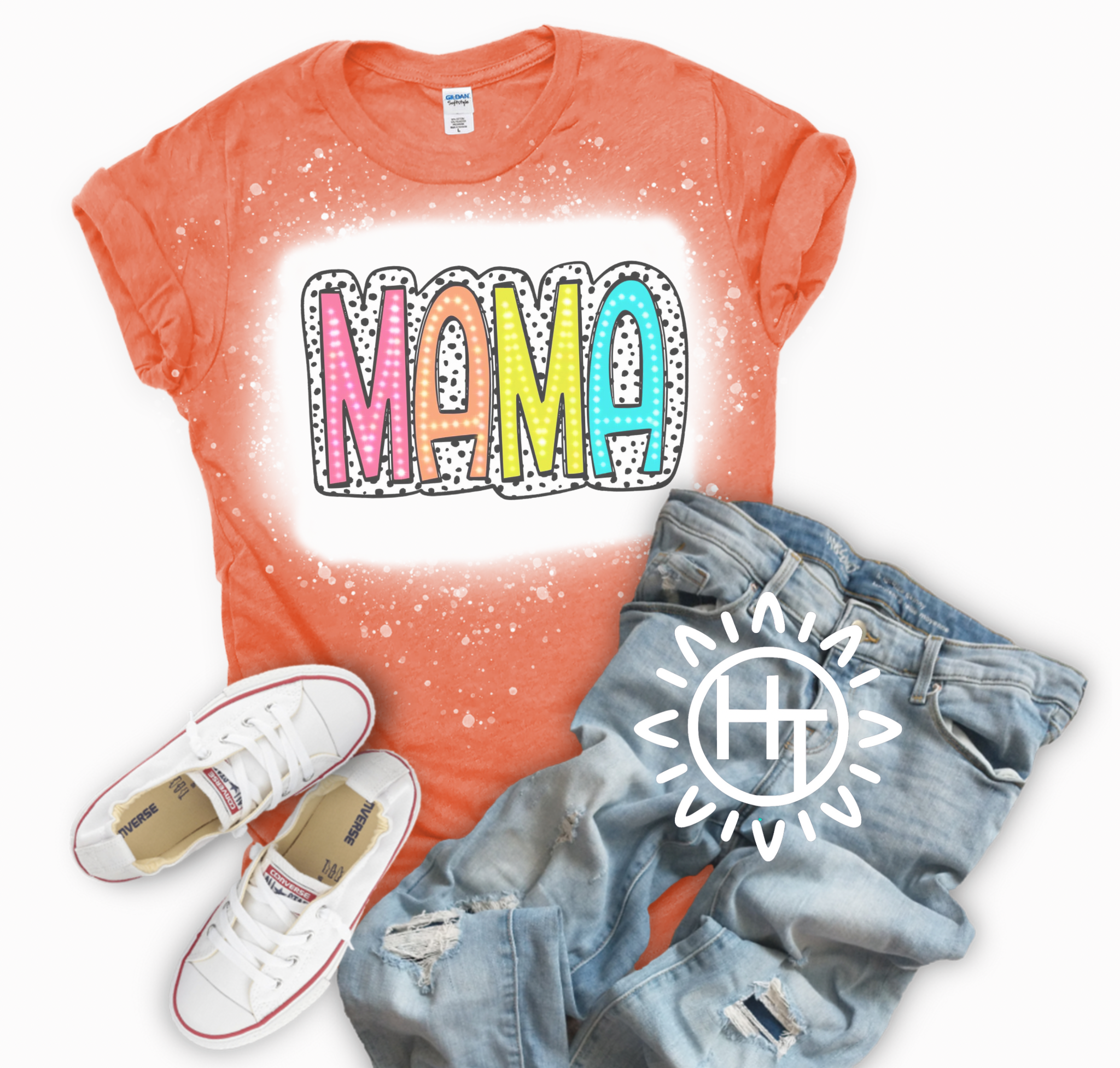 Mama Dot Bleached Tee