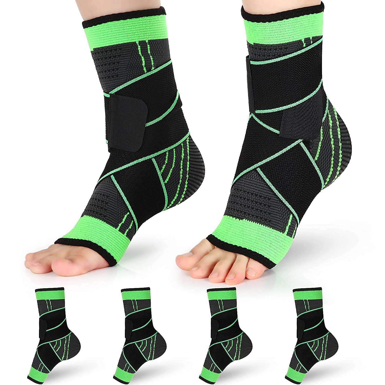 Adjustable Ankle Sport Wrap Ankle Compression Sleeve Foot Brace for Volleyball