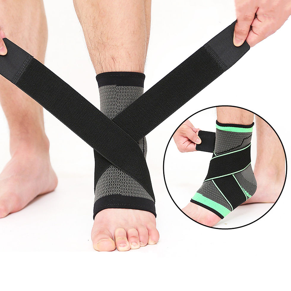 Thumbnail: Adjustable Ankle Sport Wrap Ankle Compression Sleeve Foot Brace for Volleyball