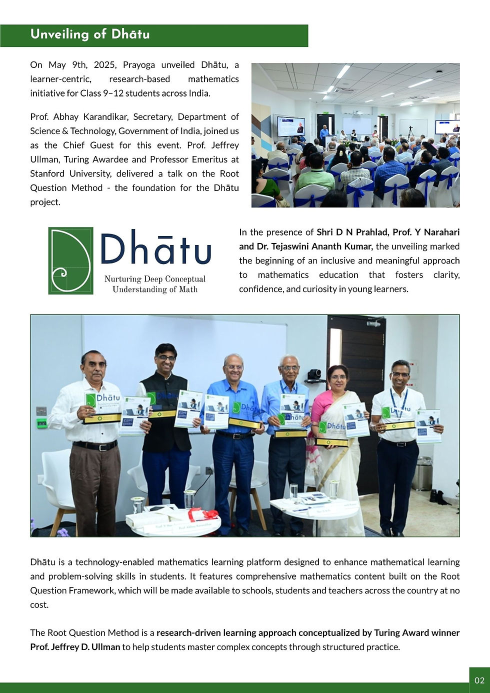 PrayogaVani - Newsletter - Page on SBIF Partnership.jpg