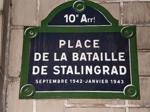 La Plaque de la Place de Stalingrad