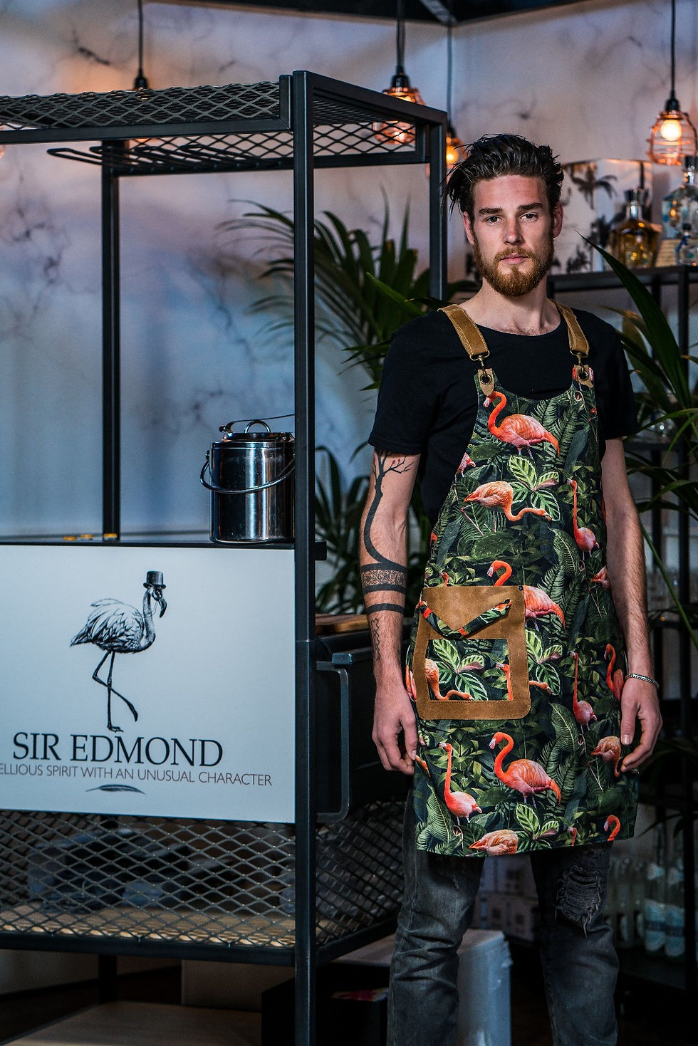 Thumbnail: Flamingo Apron in Digital Print