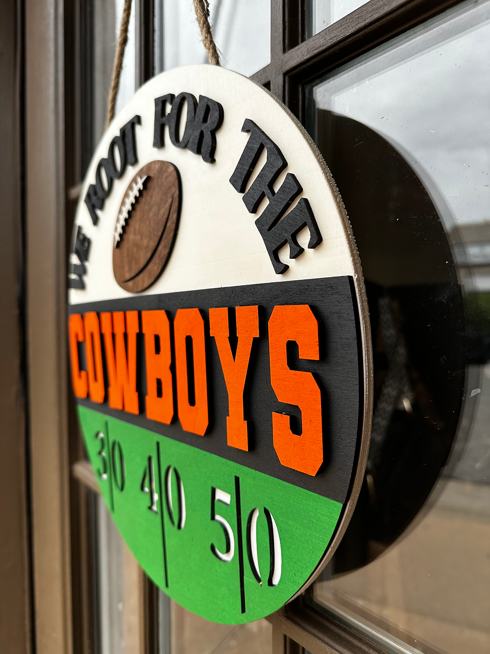 Thumbnail: Custom Football Door Hanger Signs 