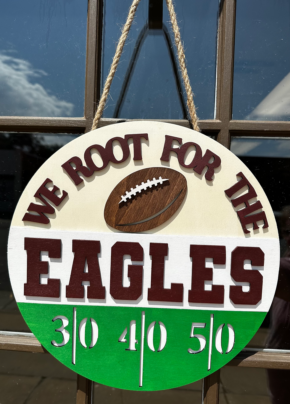 Thumbnail: Custom Football Door Hanger Signs 