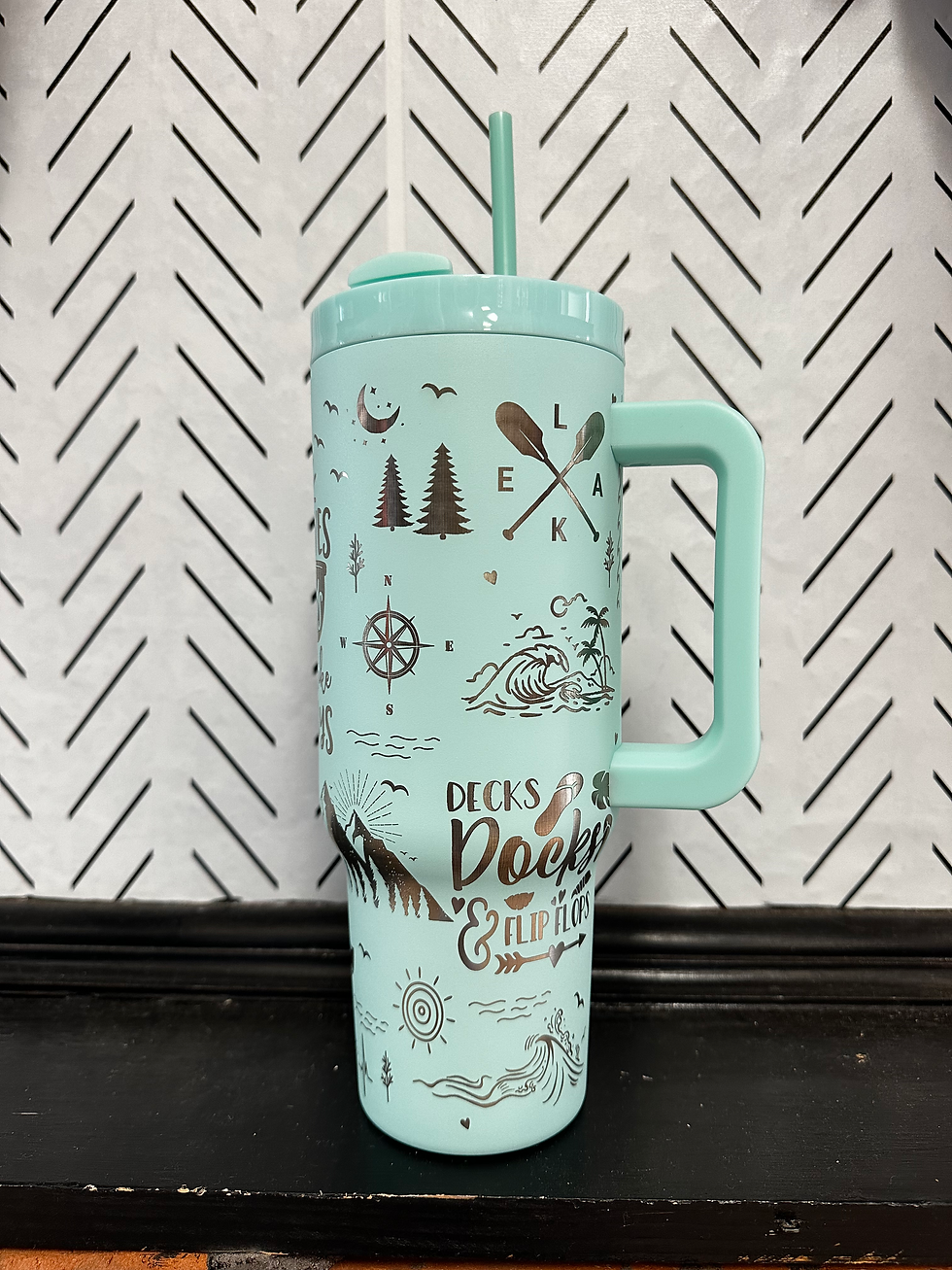 Thumbnail: Lake Days 40oz Full Wrap Tumbler 
