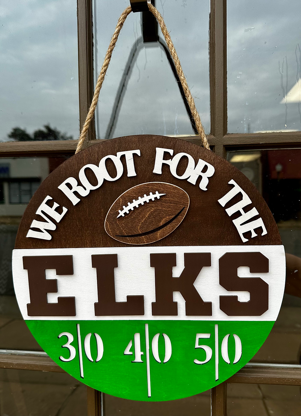 Thumbnail: Custom Football Door Hanger Signs 
