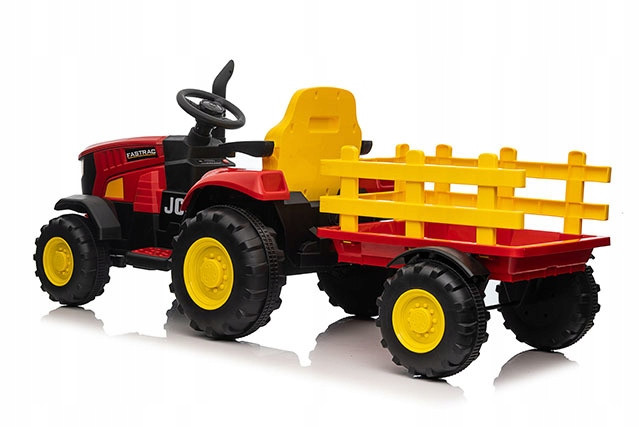 Duży traktor na akumulator z przyczepą i pilotem – zabawka rolnik