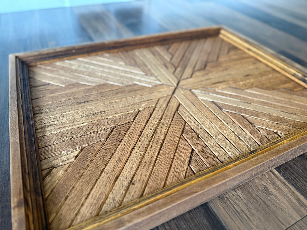 Thumbnail: Rustic Geometric Wood Wall Art – Handmade Natural Wood Decor