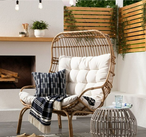 🤩🤩Wicker & Metal Patio Egg Chair by Threshold™