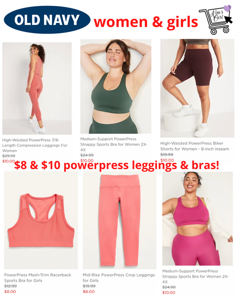 🔥$8/$10 POWERPRESS LEGGINGS & BRAS🔥