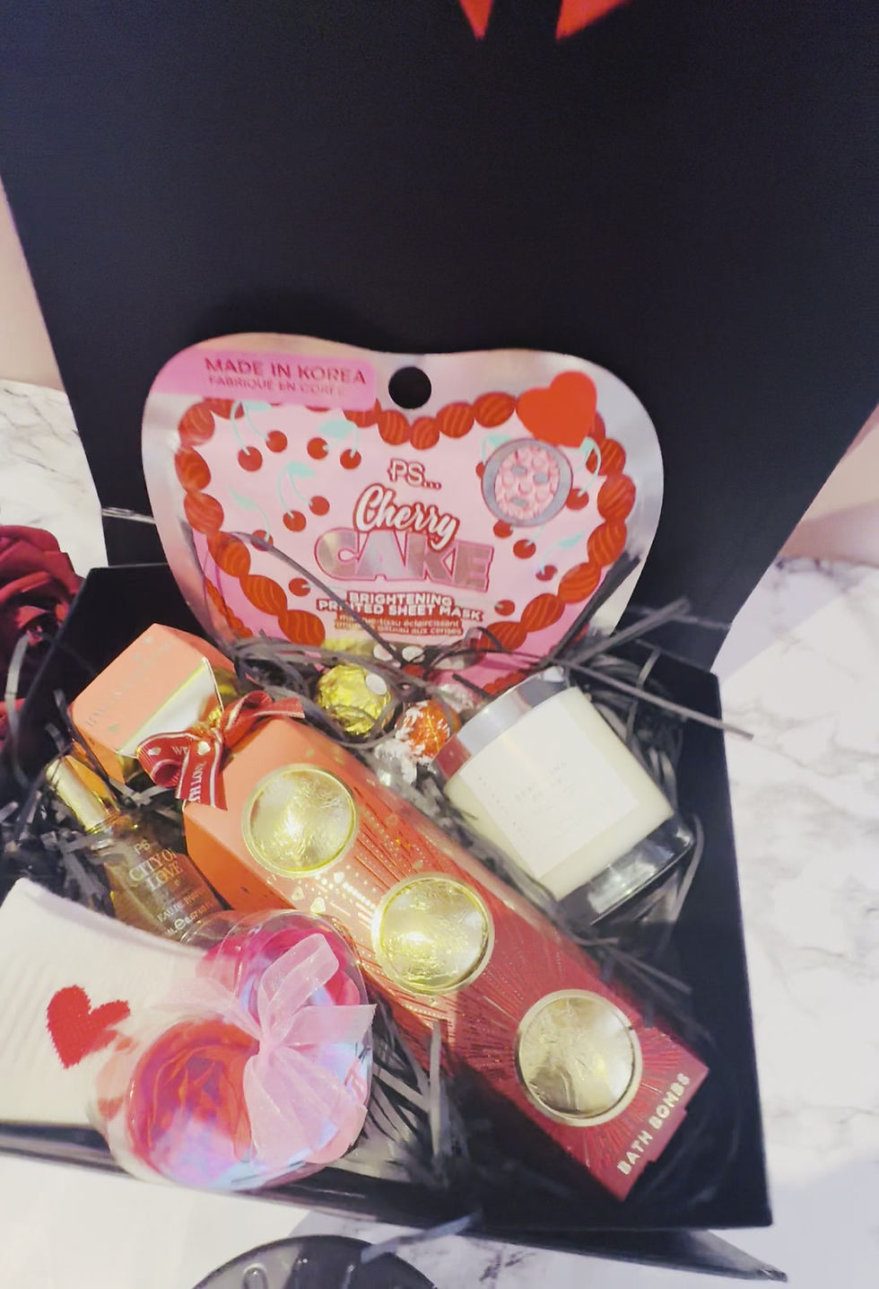 Thumbnail: Valentine’s Luxury Pamper Gift Box for Her | Bath & Body Set with Scented Candle