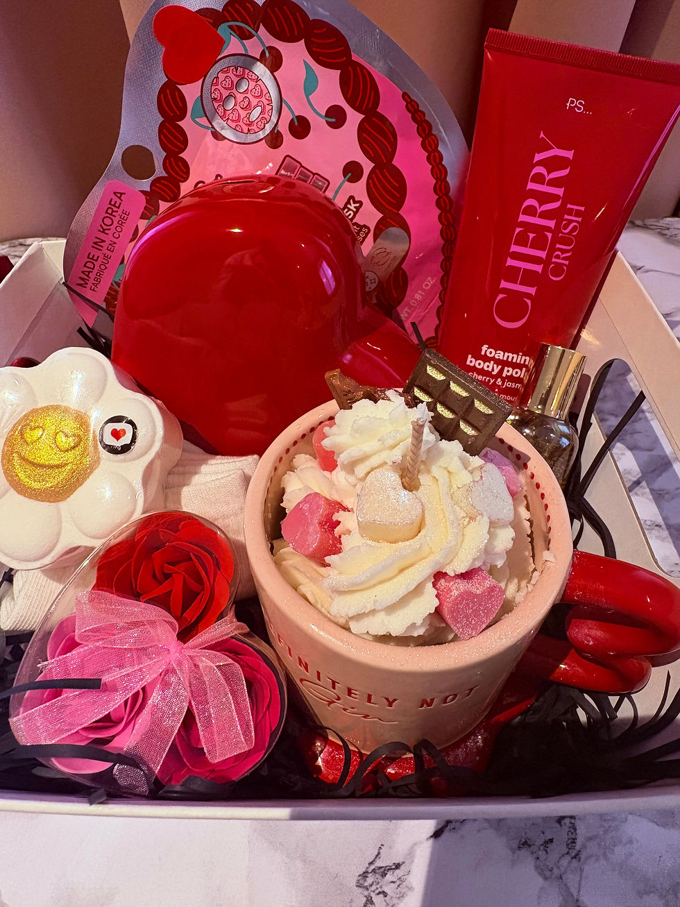 Thumbnail: Valentine’s Luxury Pamper Gift Box for Her | Bath & Body Set with Scented Candle