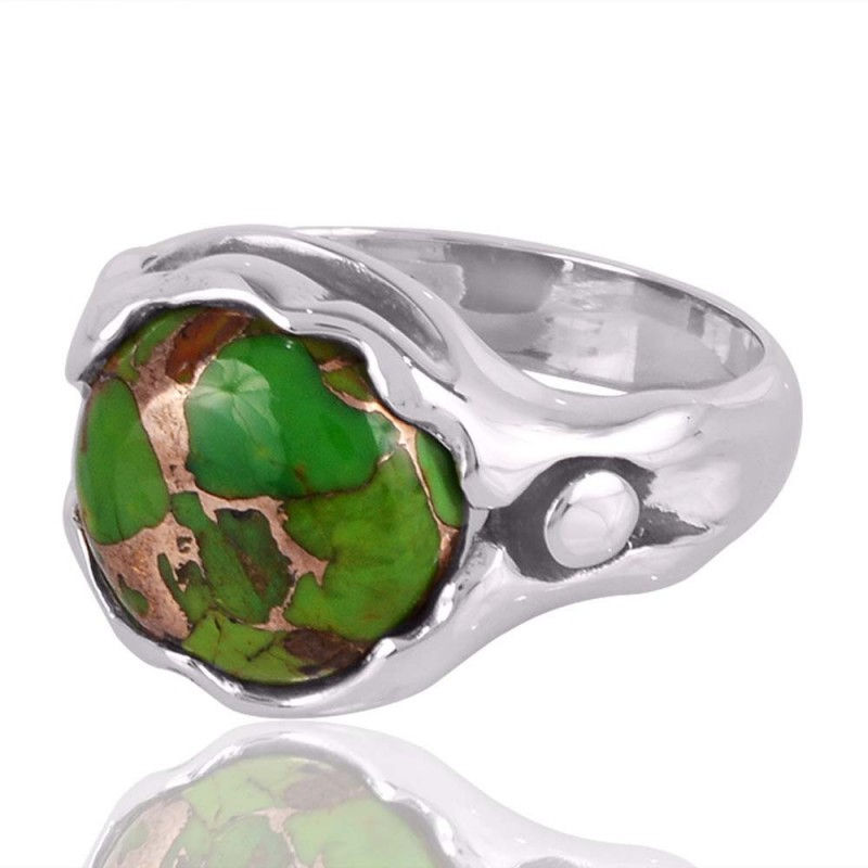Thumbnail: Turquoise Gemstone 925 Sterling Fashion Ring