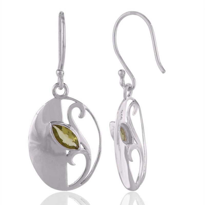 Thumbnail: Perdiot 925 Sterling Silver Dangle Earrings