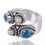 Thumbnail: Blue Topaz, Pearl 925 Sterling Silver Fashion Ring