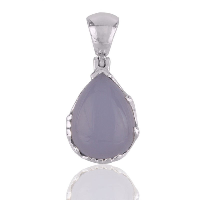 Chalcedony 925 Solid Silver Pendant Jewelry