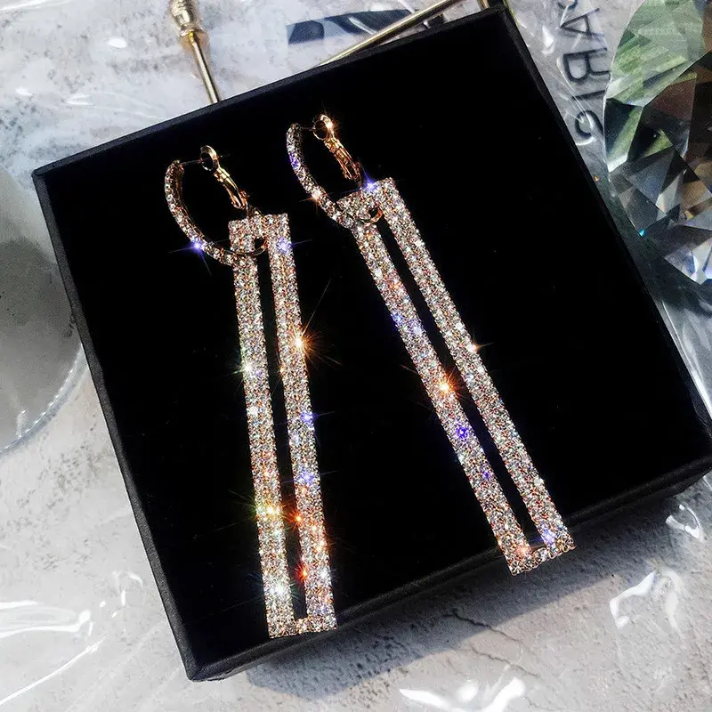 Rhinestone Drop Earrings