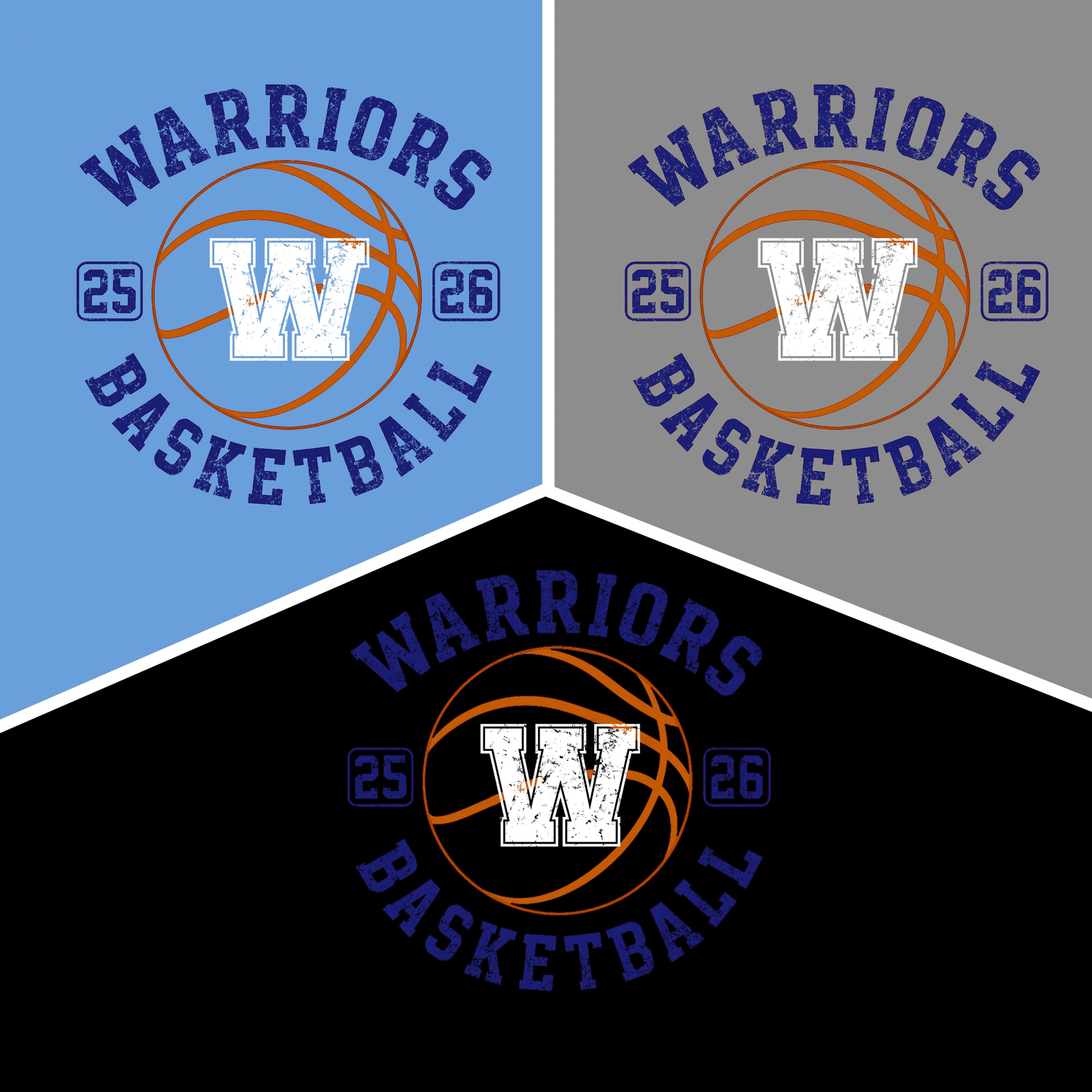 White W Basketball Warriors
