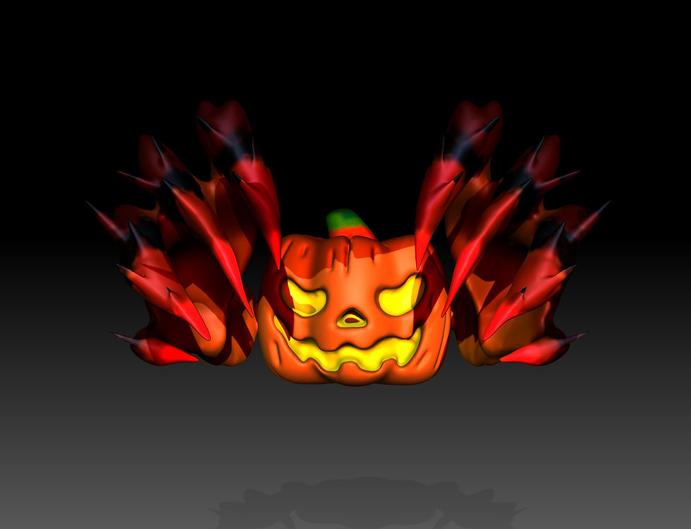 Pumpkin monster lighting 1