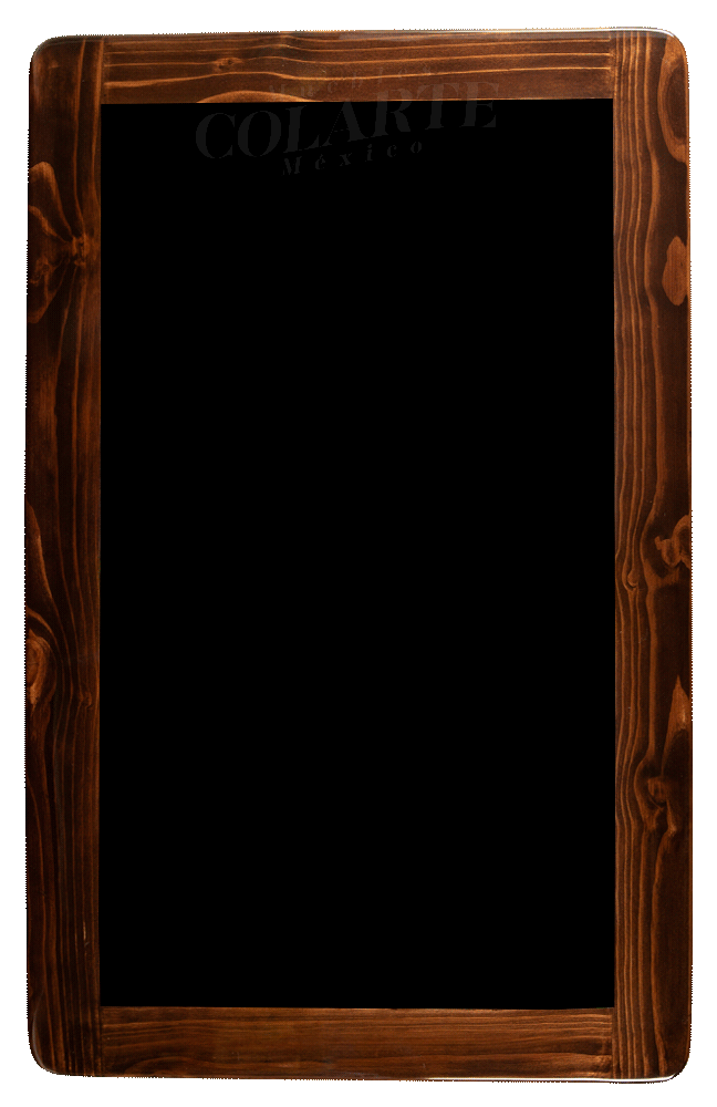 Cubierta negra de madera con margen natural para mesa de restaurante