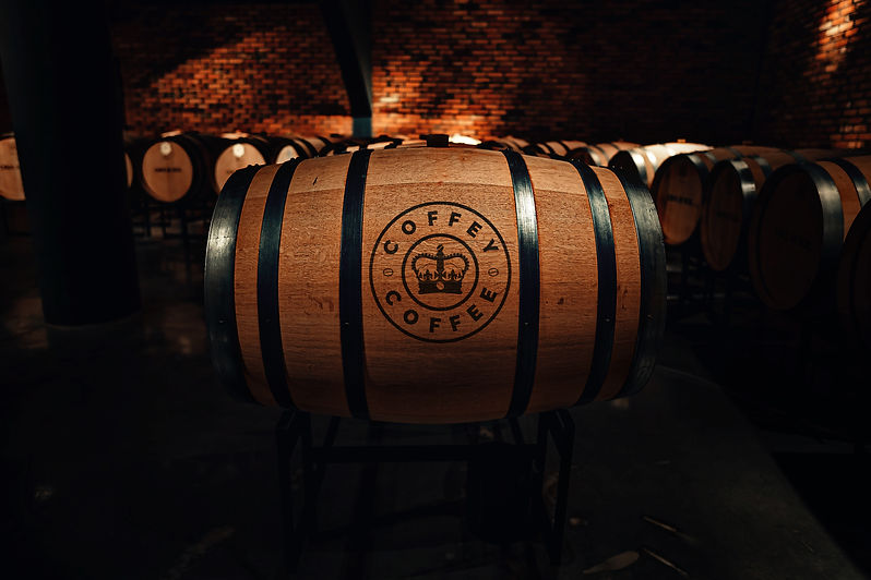 Oak coffee barrel