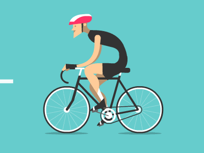 cycling cartoon