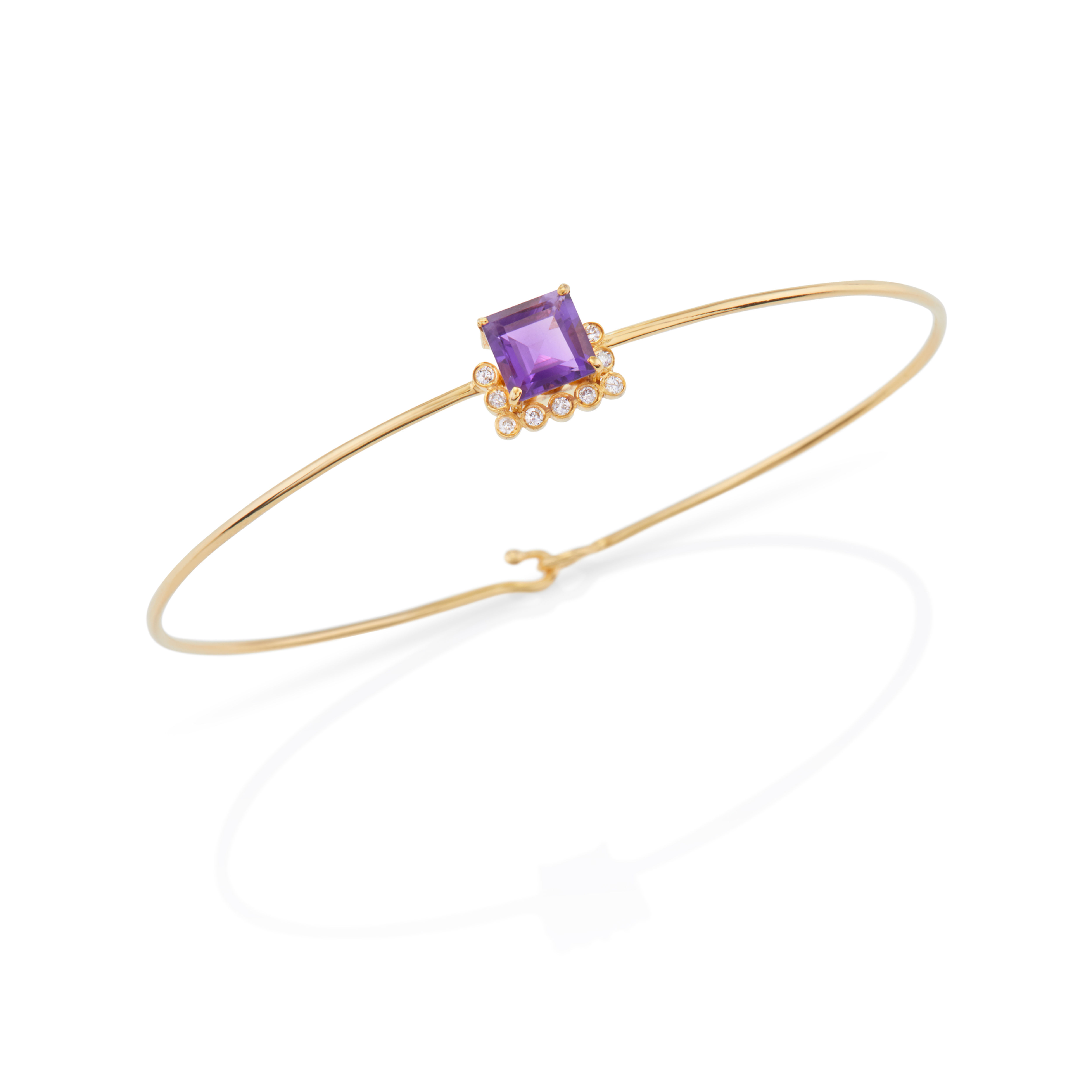 Eden Square Amethyst Bangle Bracelet