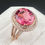 Thumbnail: Pink Tourmaline (4.73 ct) Ring w/ Diamonds (0.69 ct) in 18k Rose Gold 