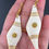 Thumbnail: Carved Cow Bone Earrings in Gold Vermeil 