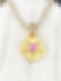 Forget-Me-Not Flower Pendant with Pink Sapphire ((0.16 ct) in 18k Yellow Gold
