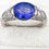 Thumbnail: Oval Tanzanite (2.11 ct) Ring with Diamonds (0.59 ct) in 18k White Gold