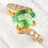Thumbnail: Tsavorite Garnet (1.26 ct) Ring w/ Diamond (0.15 ct)  in 18k Yellow Gold