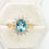 Thumbnail: Aquamarine (1.41 ct) Ring with Diamonds (0.45 ct) in 18k Yellow Gold
