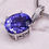 Thumbnail: Oval Tanzanite (5.0 ct) Pendant with Diamonds (0.06 ct) in 18k White Gold