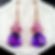 Amethyst (5.75 ct) & Rhodolite Garnet (1.22 ct) Drop Earrings in 18k Rose Gold