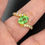 Thumbnail: Tsavorite Garnet (1.26 ct) Ring w/ Diamond (0.15 ct)  in 18k Yellow Gold