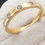 Thumbnail: Flush Şet Diamond (0.15 ct) Band in 18k Yellow Gold (2.8 mm) 