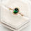 Thumbnail: 1.25 ct Green Sapphire with 0.25 ct Diamond Ring in 18k Rose Gold