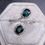 Thumbnail: Teal Sapphire (1.38 ct) Toi et Moi Ring w/ Diamonds (0.38 ct) in 18k White Gold