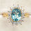 Thumbnail: Aquamarine (1.41 ct) Ring with Diamonds (0.45 ct) in 18k Yellow Gold