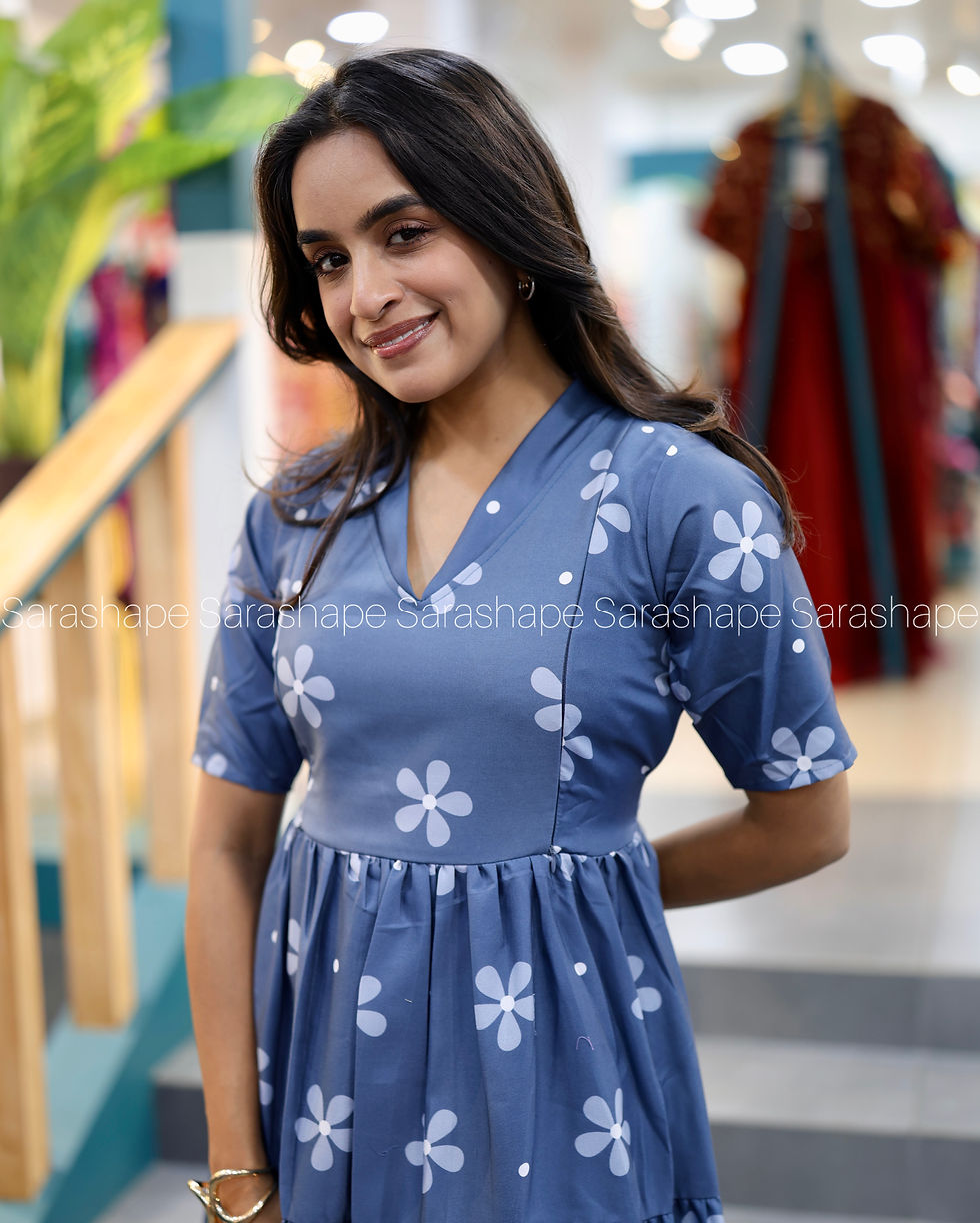 Thumbnail: Vibitha F Soft Cotton Dress  With Lining FEEDING (With Zip)