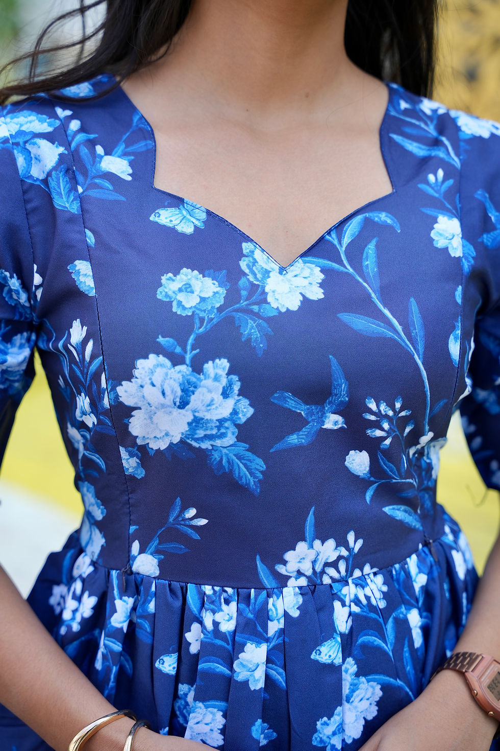 Thumbnail: Susie F Soft Cotton Dress  With Lining FEEDING (With Zip)