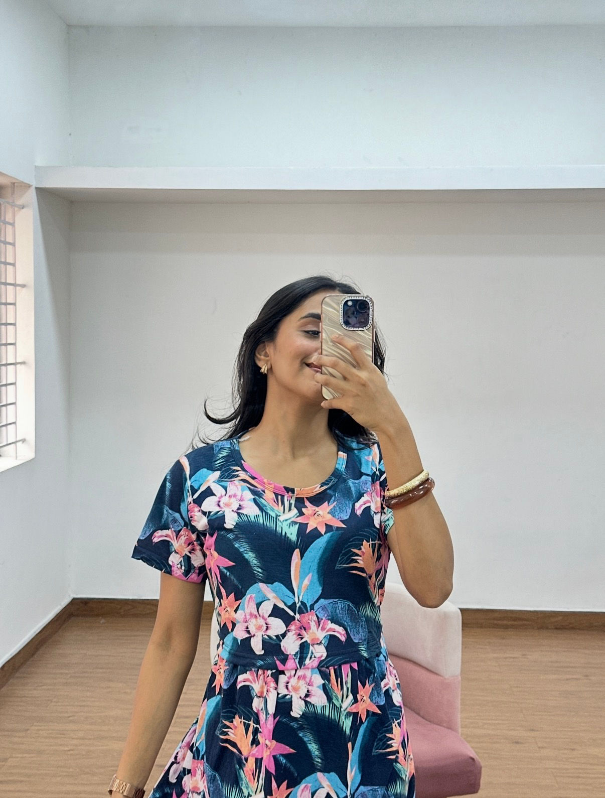 Daffy dou zipless Maternity Dress - Calf Length