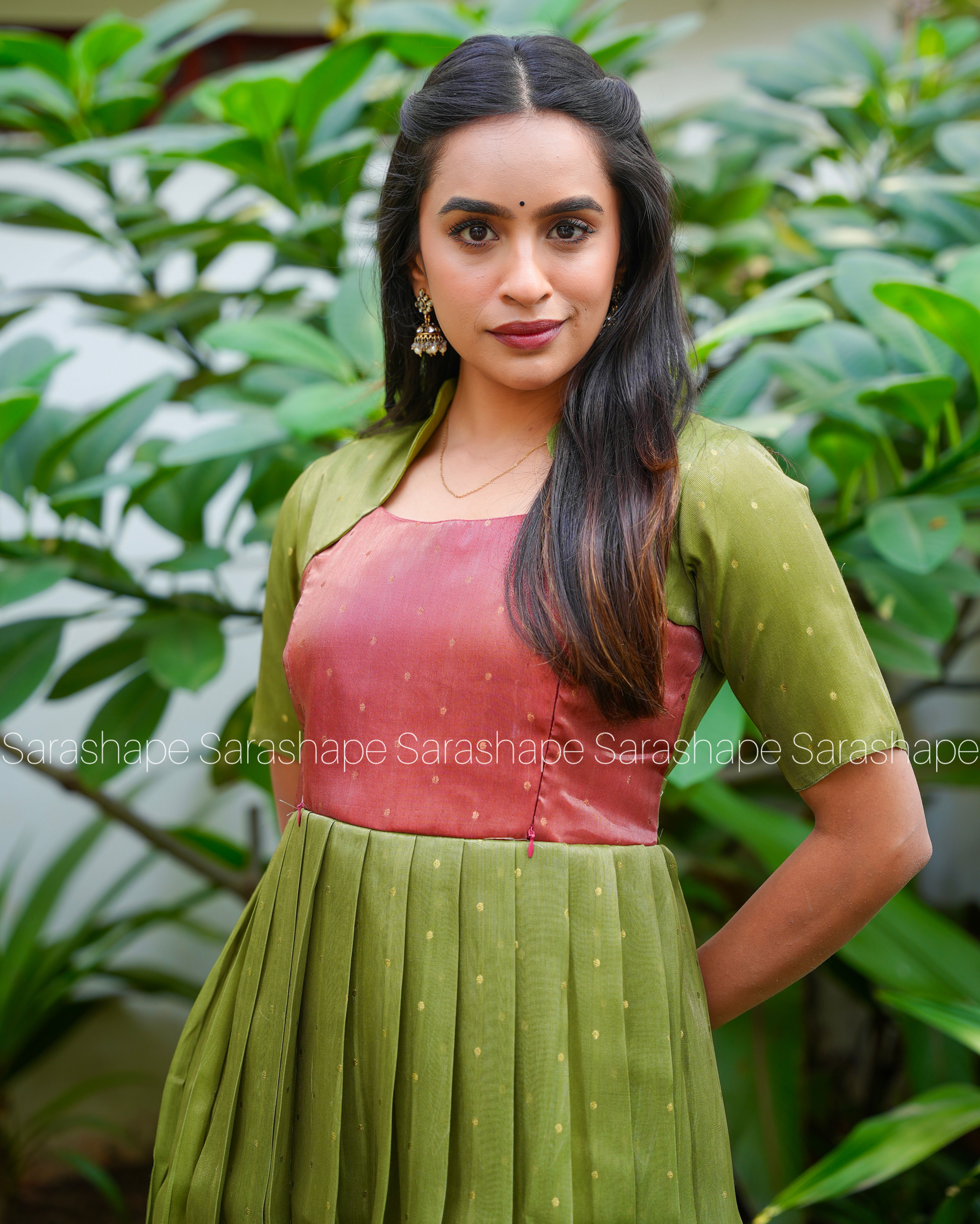 Malini F Silk butti Kurti - Feeding