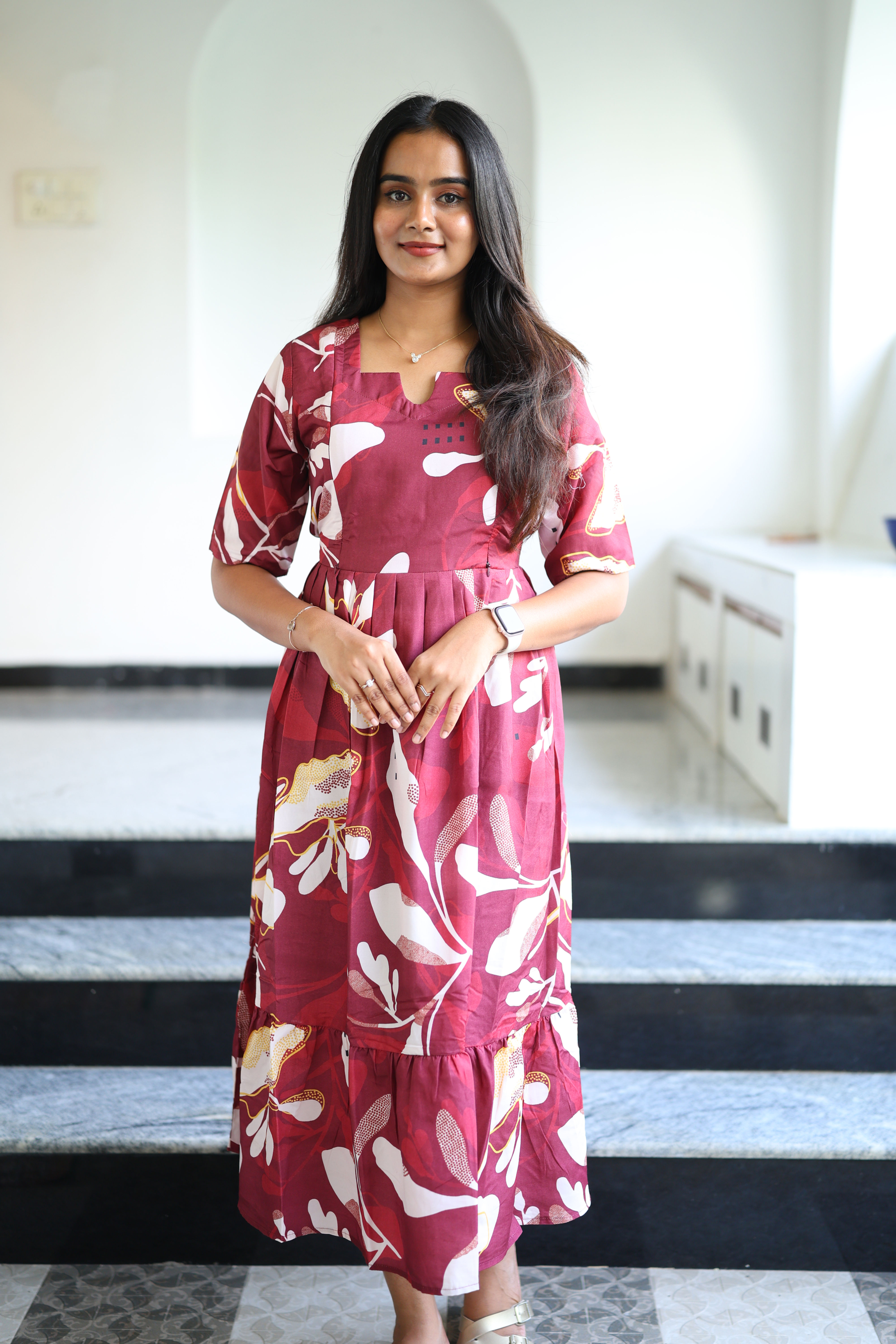 Manimegalai F Soft Cotton Dress Feeding (With Zip)