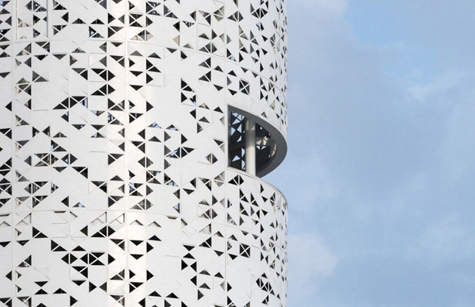 SCUT Lunar Tower rising from mangrove wetlands in Hainan, China