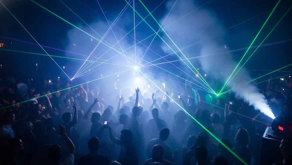rave culture lighting atmosphere