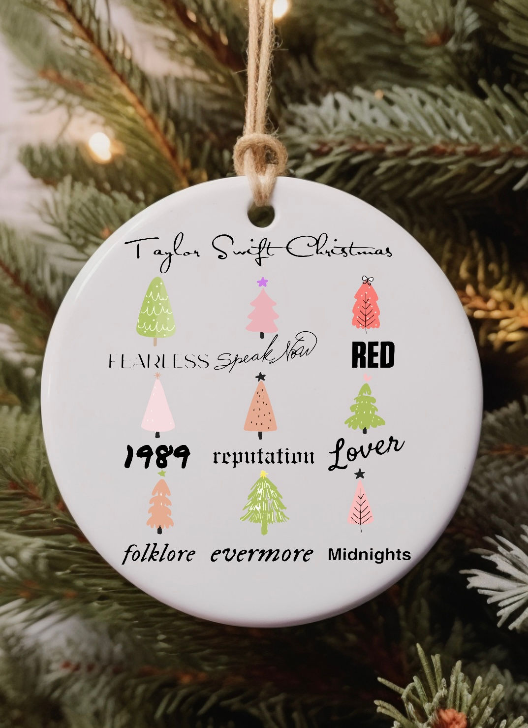 T Swift Ornament 