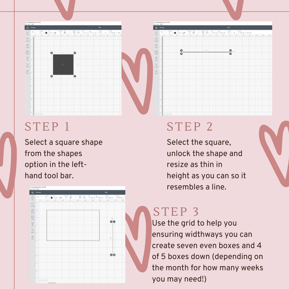 Easy free Cricut Project 2021 Monthly Calendar