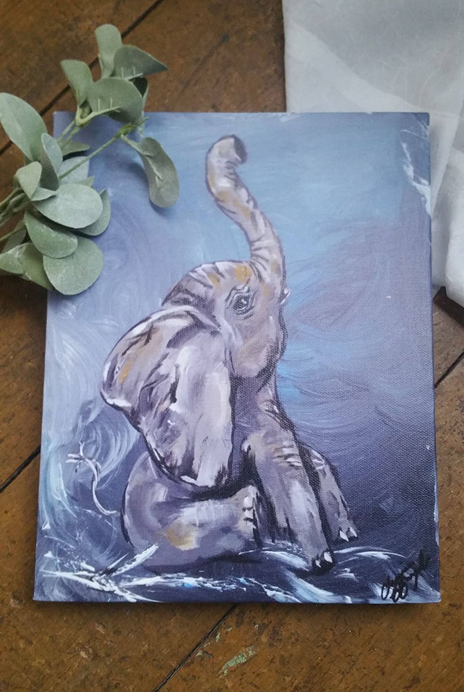 Baby Elephant Canvas Print